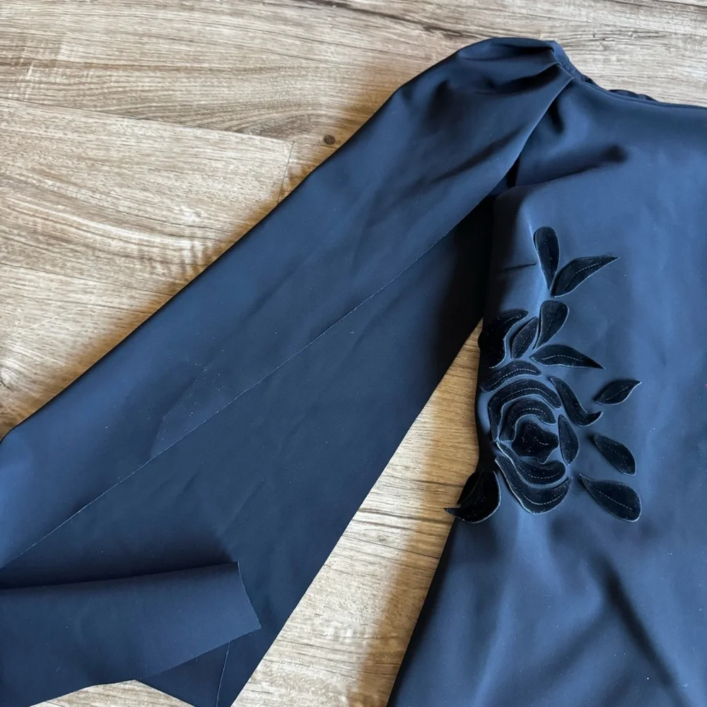 Chiara Boni La Petite Robe Romane Floral Knee-Length Cape Dress size 4 - Picture 7 of 12